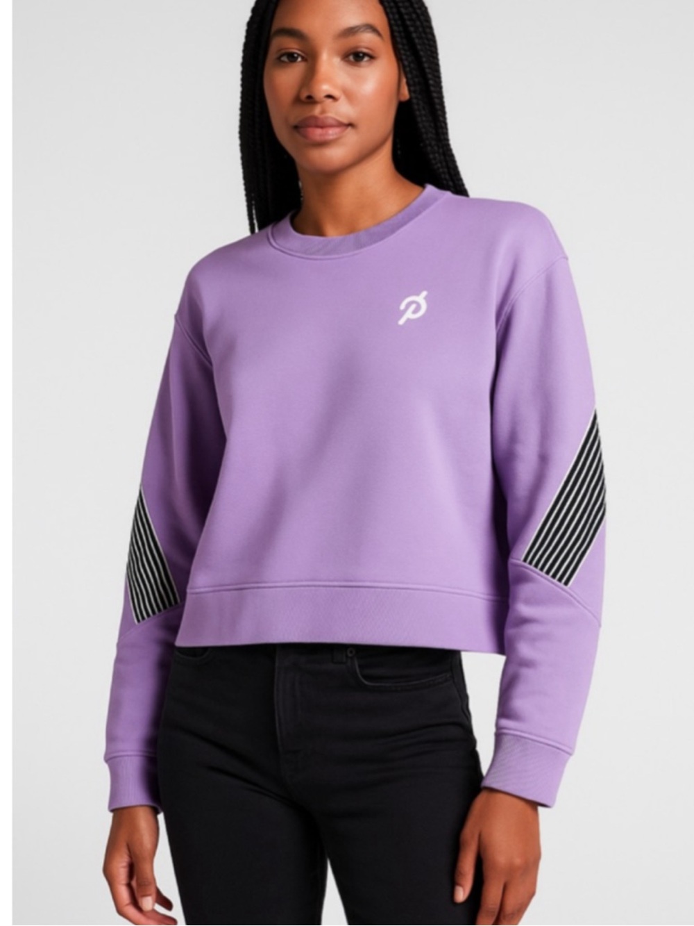 Peloton Purple Cropped Sweatshirt Top Women’s Size XL